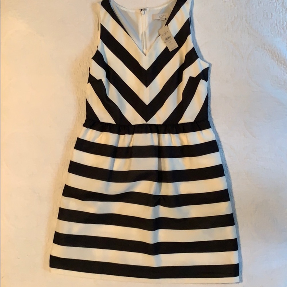 NWT LOFT striped dress - Sz 10p